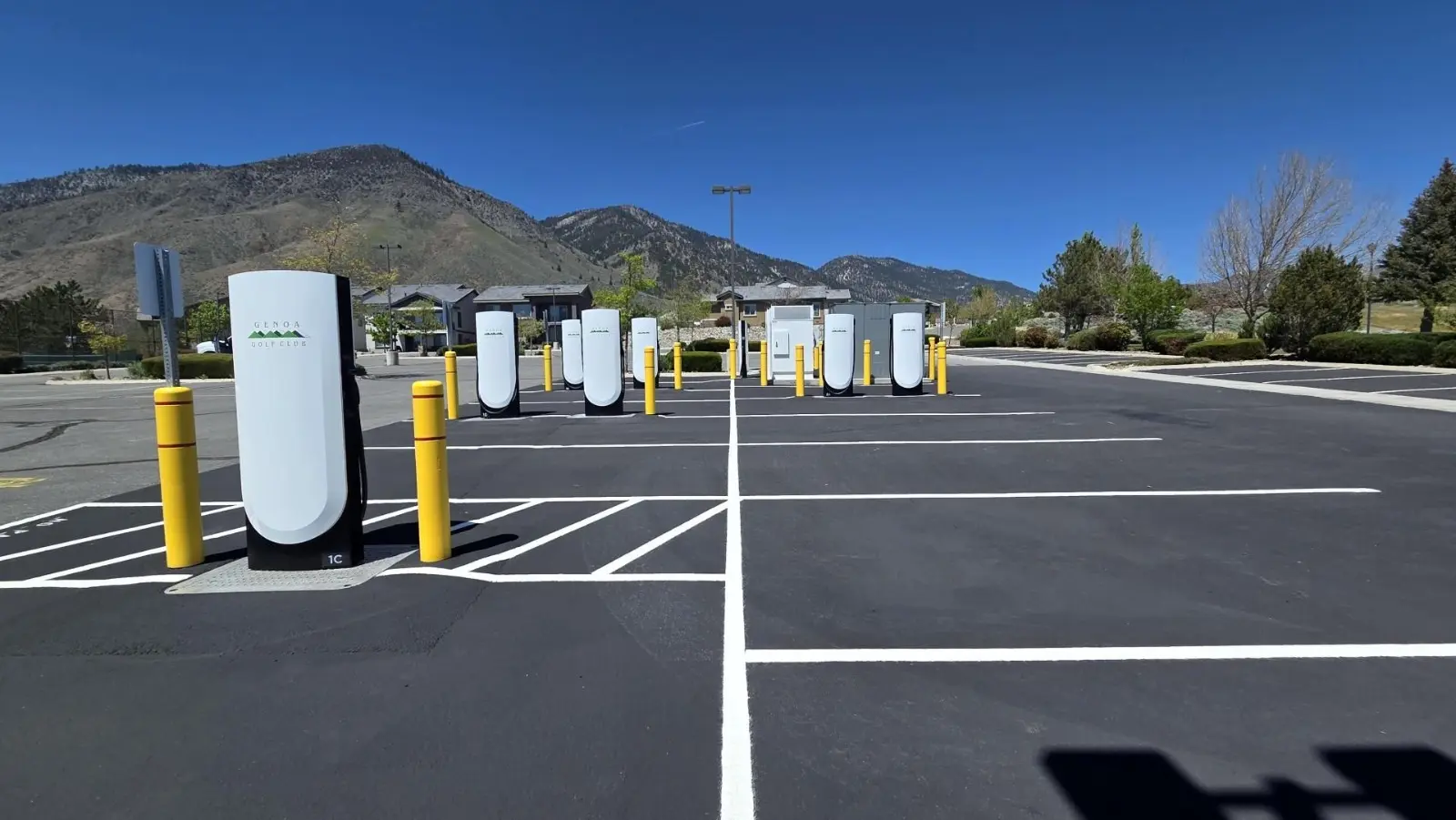 Eight Tesla V4 Superchargers at UCN Genoa at Genoa Golf Club