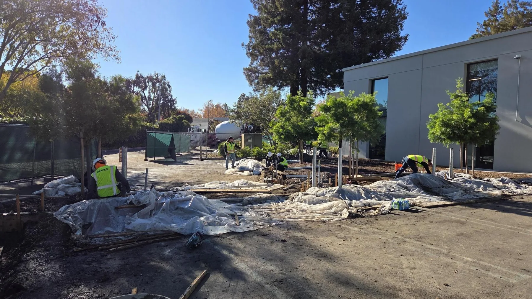 UCN project site under construction with crews installing infrastructure